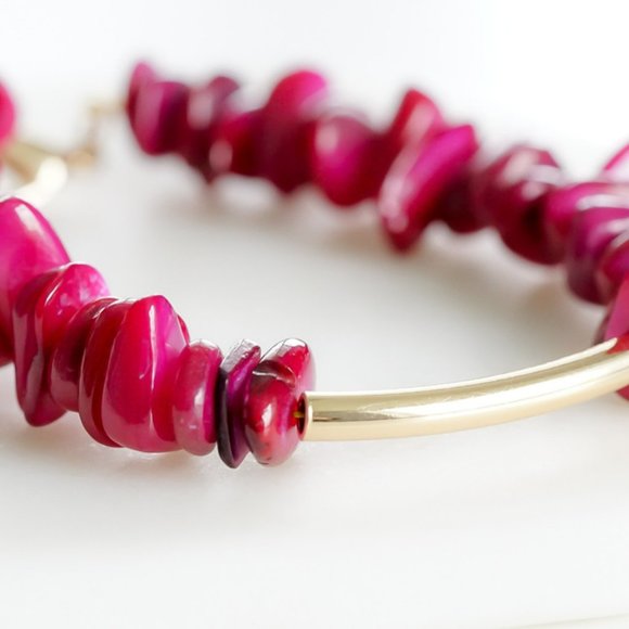 Chip Collection Raspberry Wine Bracelet - Picture 2 of 2